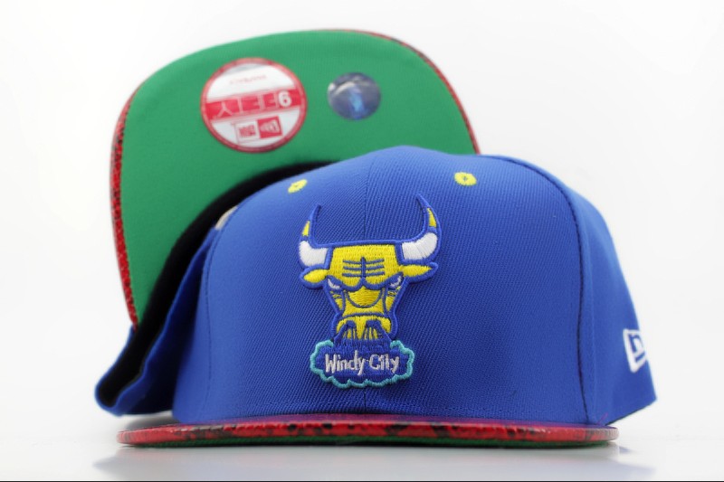 Chicago Bulls Bule Snapback Hat QH